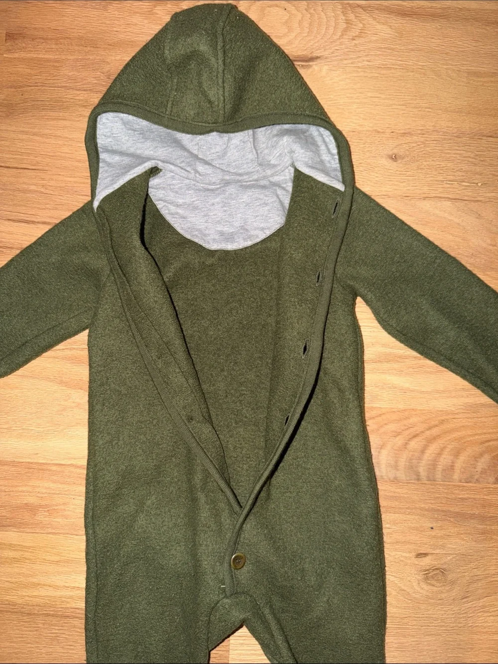 Disana Olive Green Boiled Wool Overall kids size EUR 98/104 US 2-3 years